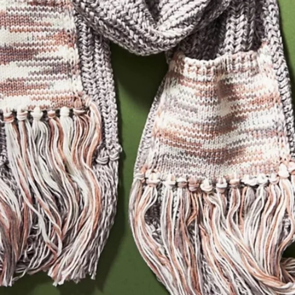 - Anthropologie fringe pocket Scarf New without tags